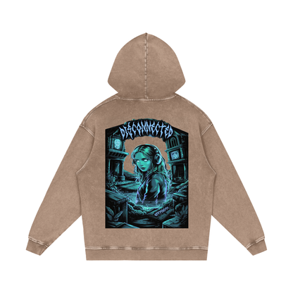 Disconnected Acid Wash Oversize Hoodie