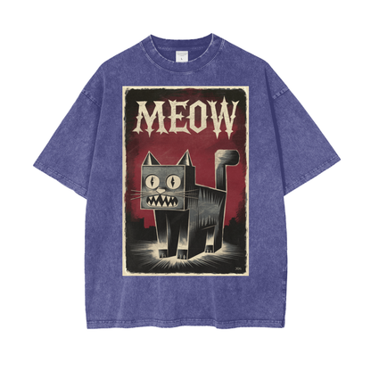 Aonaran Graphic Acid Wash Oversize T-Shirt