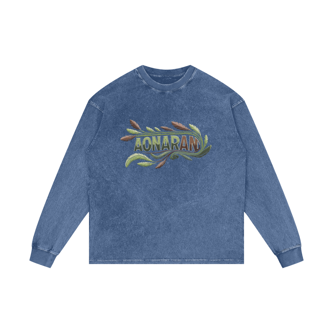 Aonaran Elementals Acid Wash Oversize Long Sleeve T-Shirt