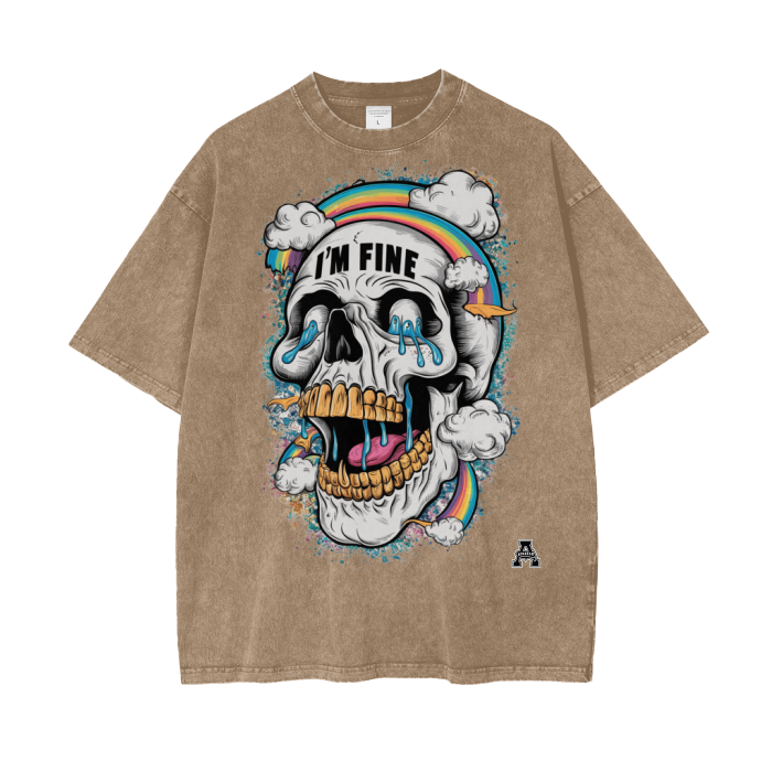 Aonaran Graphic Acid Wash Oversize T-Shirt