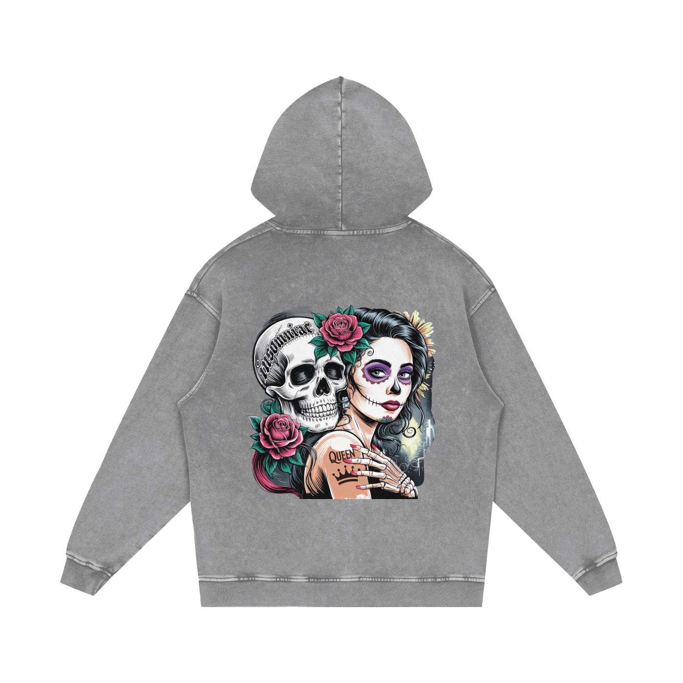 QueenSteph Acid Wash Oversize Hoodie