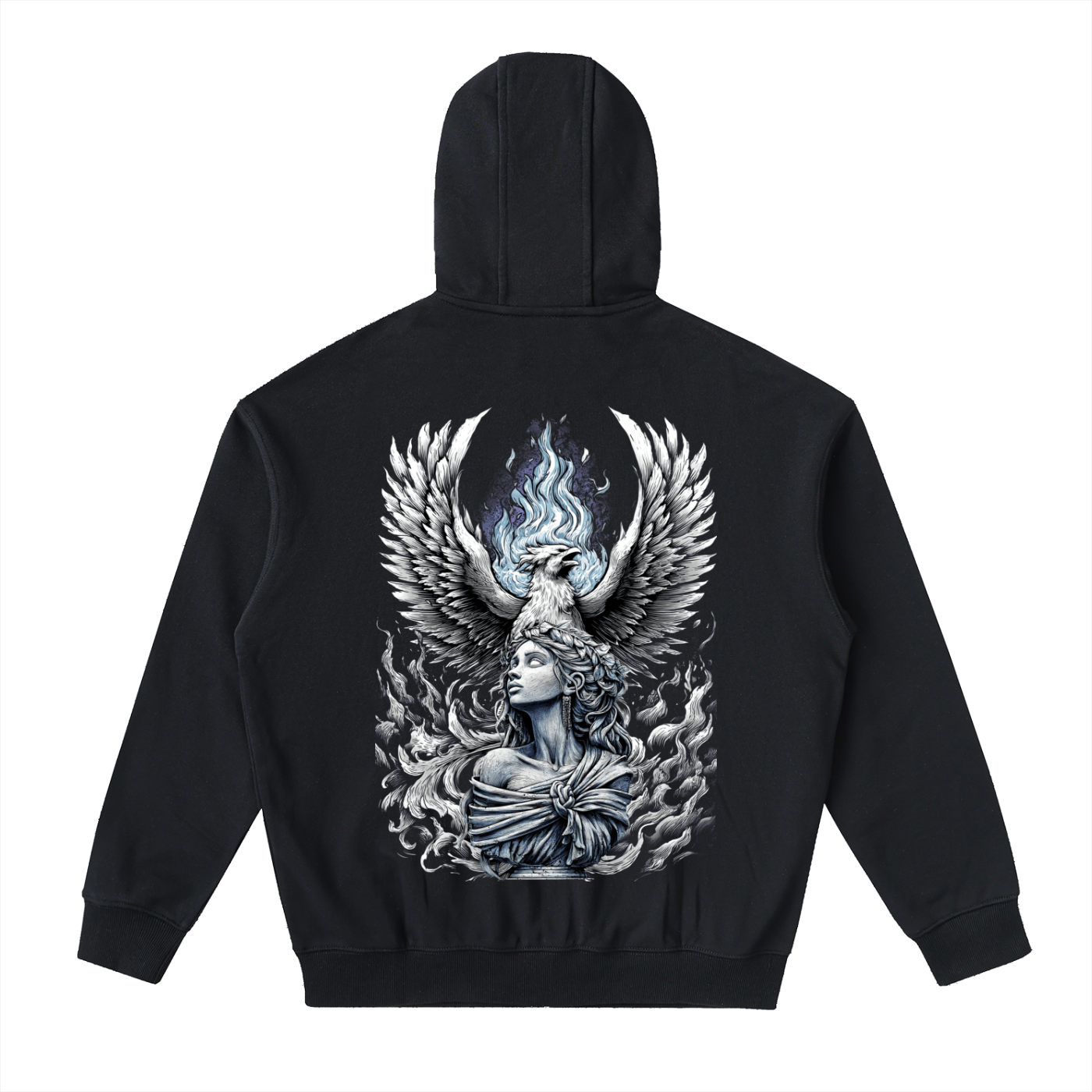 Aonaran Angelic Frost Drop-Shoulder Zip Up Hoodie