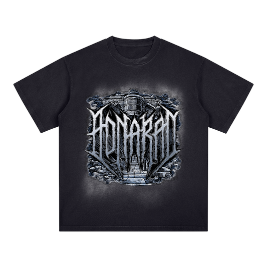 Aonaran Angelic Frost Square Patch Monkey Washed T-Shirt