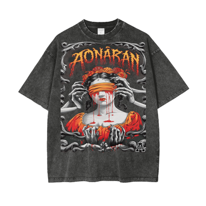 Aonaran Graphic Acid Wash Oversize T-Shirt