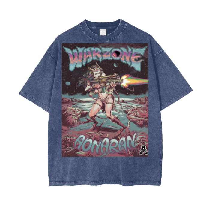 Aonaran Graphic Acid Wash Oversize T-Shirt