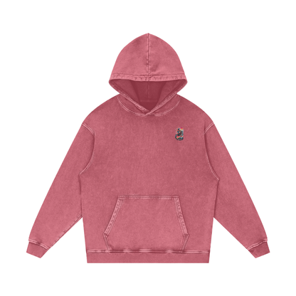 Dimple Acid Wash Oversize Hoodie