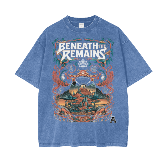 Aonaran Graphic Acid Wash Oversize T-Shirt