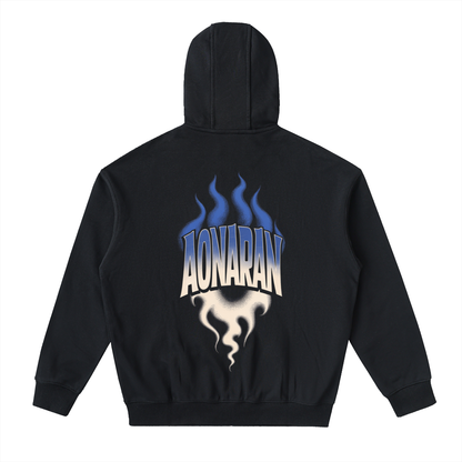 Aonaran Varsity Drop-Shoulder Zip Up Hoodie