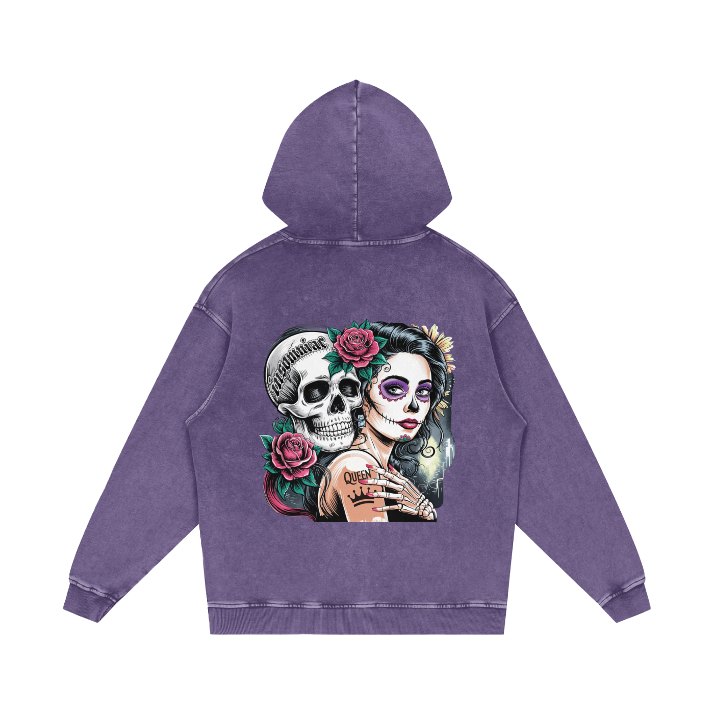 QueenSteph Acid Wash Oversize Hoodie