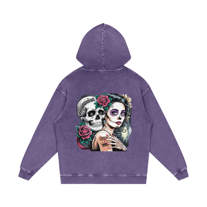 QueenSteph Acid Wash Oversize Hoodie