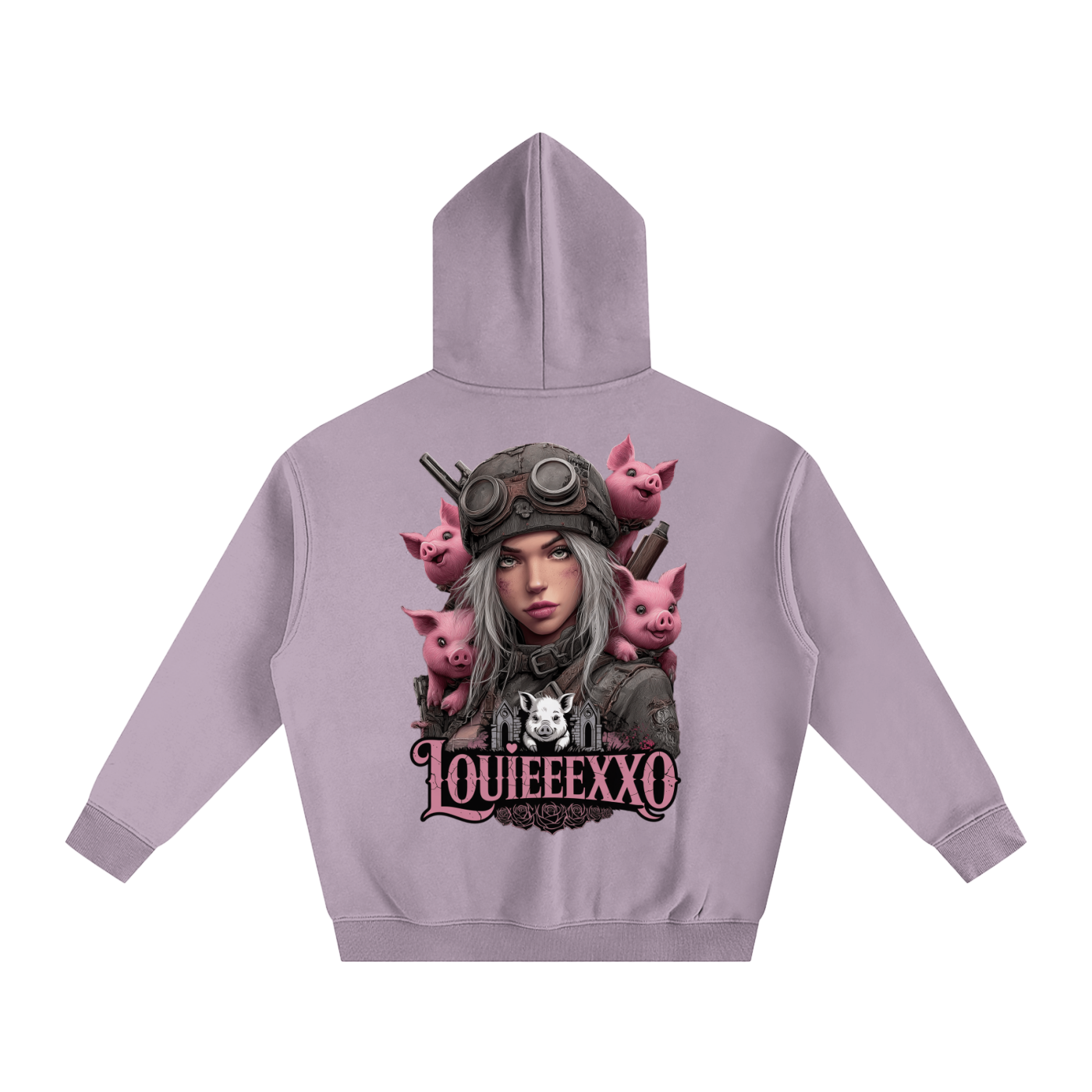 Louieeexxo Oversize Fleeced Hoodie