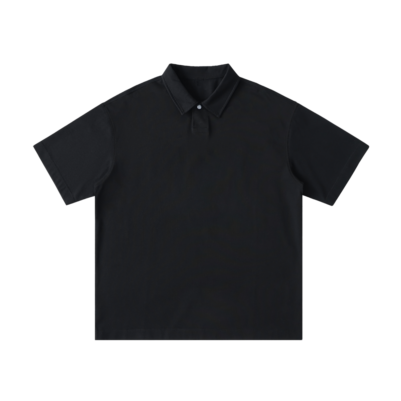 Aonaran Varsity Loose Cotton Short-Sleeve Polo Shirt