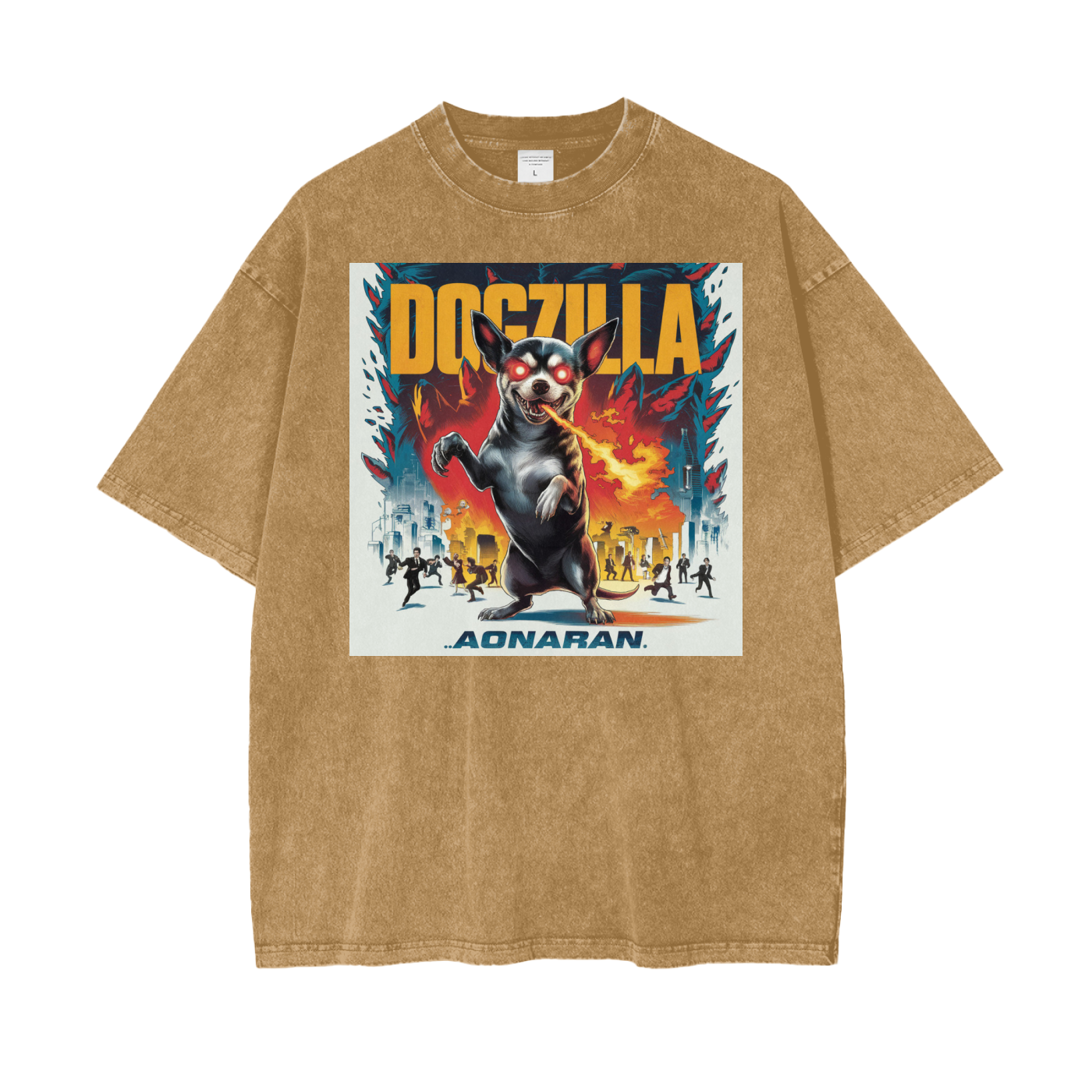 Aonaran Graphic Acid Wash Oversize T-Shirt