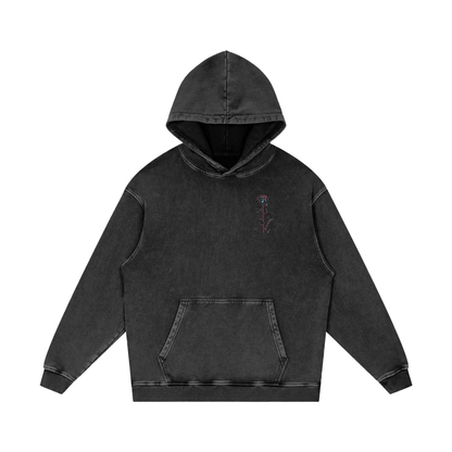 Aonaran 3D Bone Acid Wash Oversize Hoodie