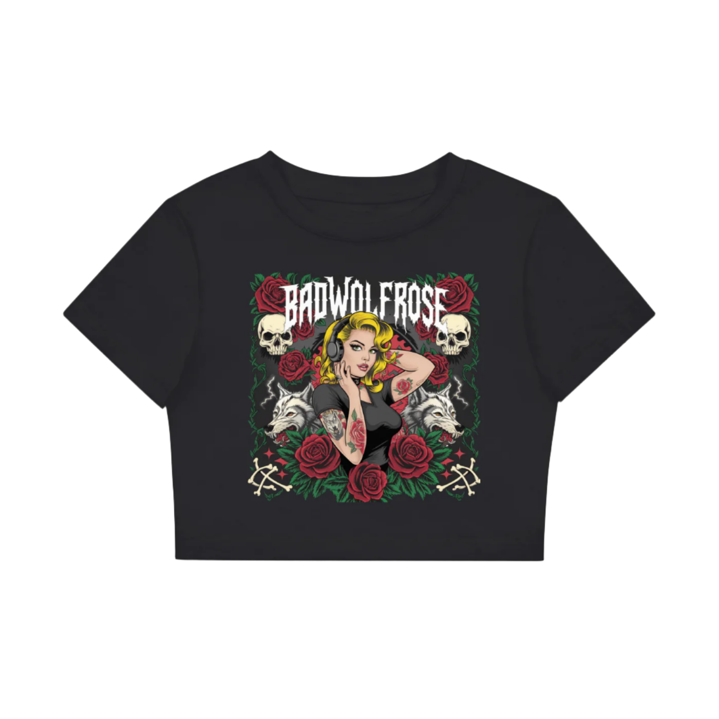 BadWolfRose Fitted Crop Tee