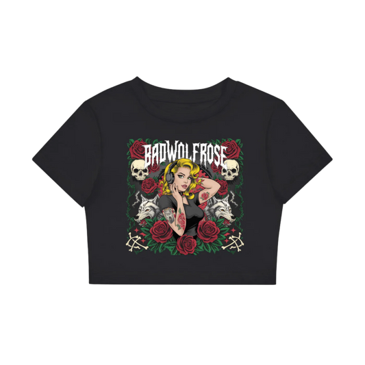 BadWolfRose Fitted Crop Tee