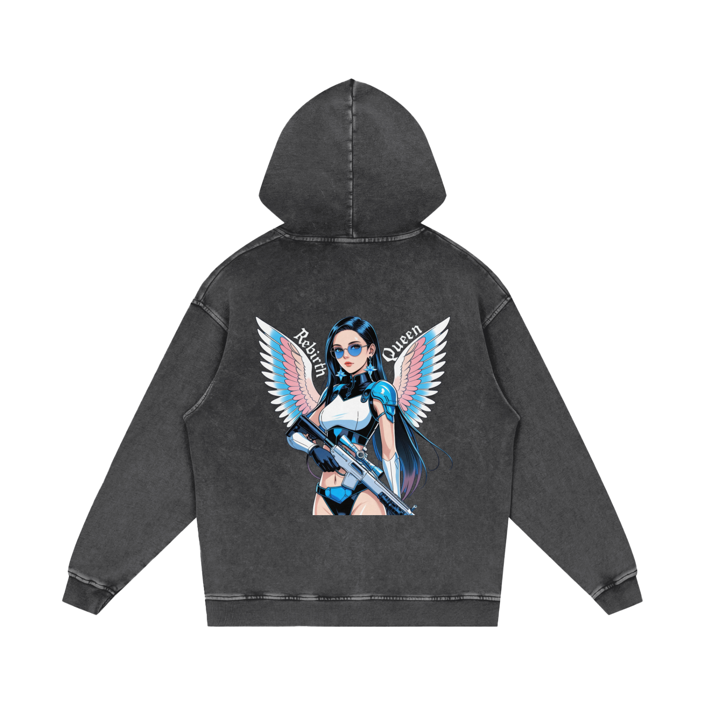 Livy J Acid Wash Oversize Hoodie