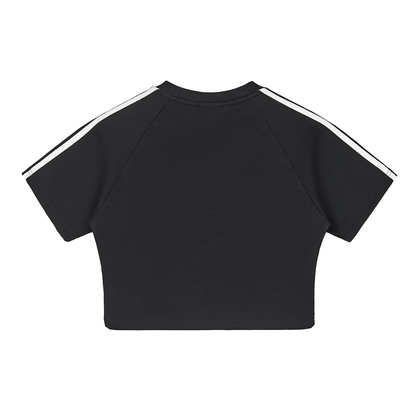 Aonaran Varsity Taped Cooling Performance Crop Top