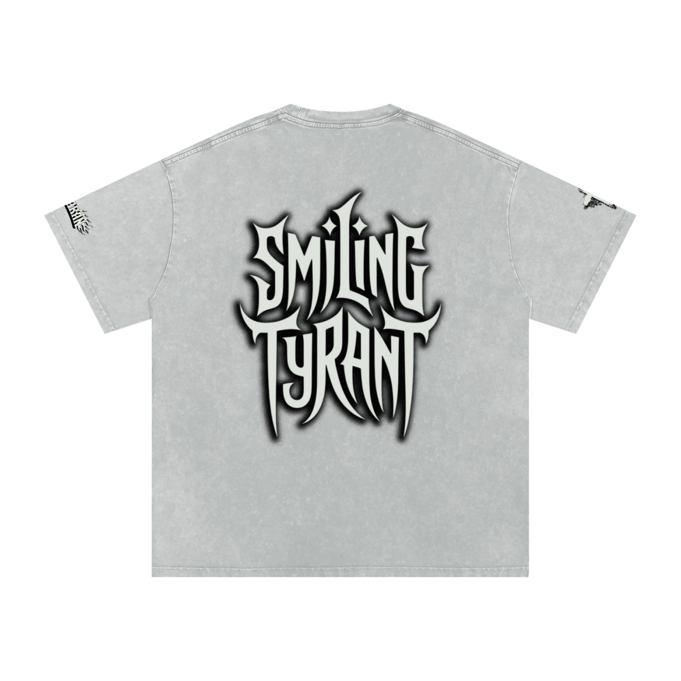 Smiling Tyrant Snow Washed Oversized Cotton T-Shirt