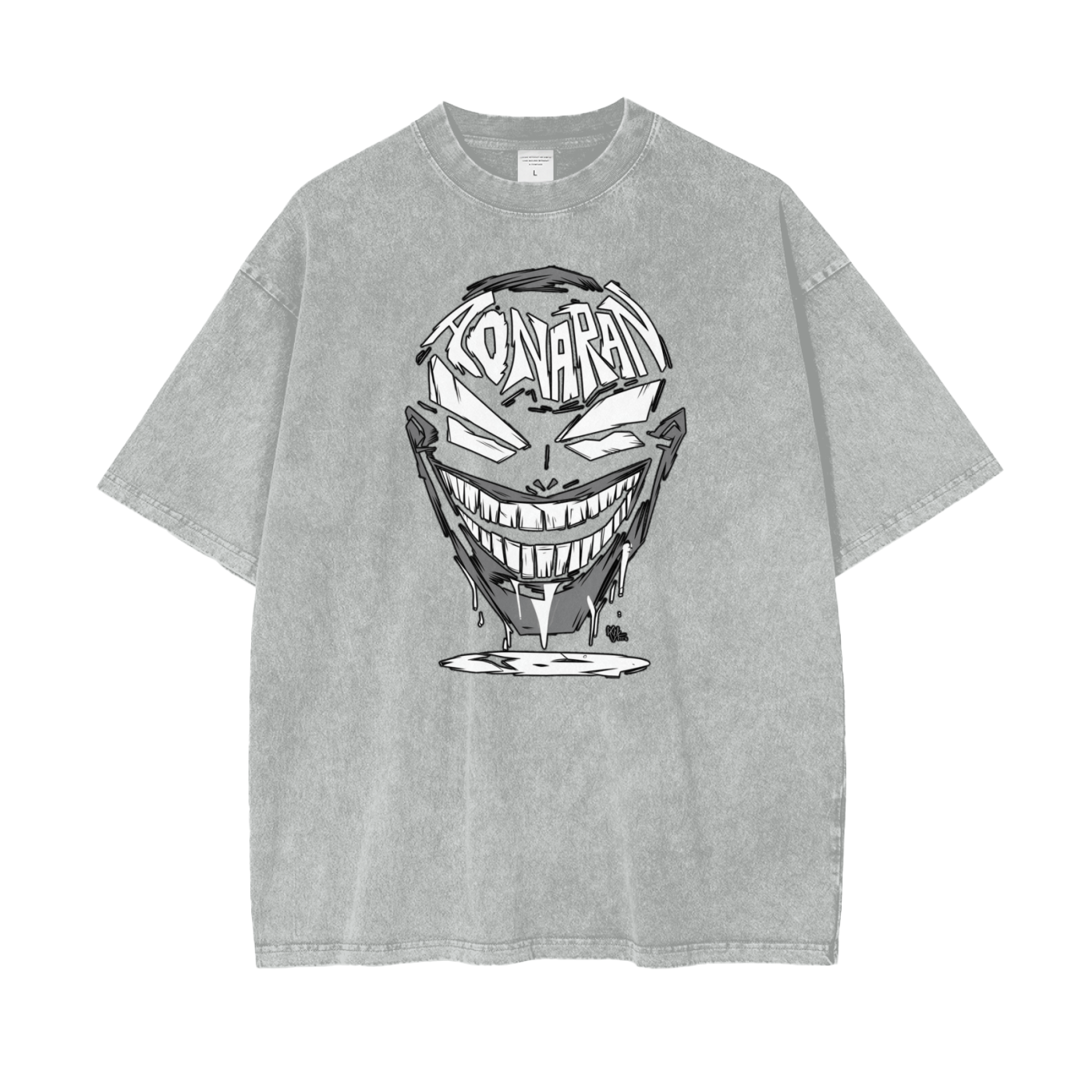 Aonaran Graphic Acid Wash Oversize T-Shirt