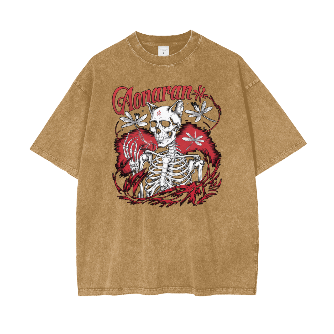 Aonaran Graphic Acid Wash Oversize T-Shirt