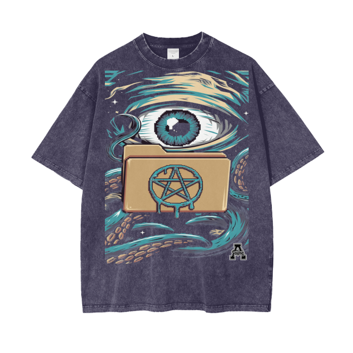 Aonaran Graphic Acid Wash Oversize T-Shirt