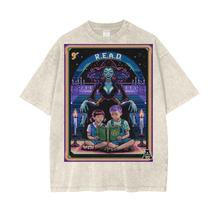 Aonaran Graphic Acid Wash Oversize T-Shirt