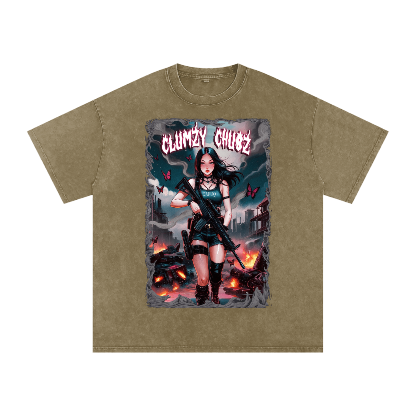 Clumzy Chubz Acid Wash Oversize T-Shirt