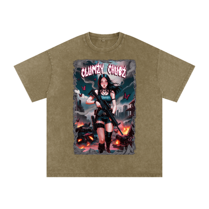 Clumzy Chubz Acid Wash Oversize T-Shirt