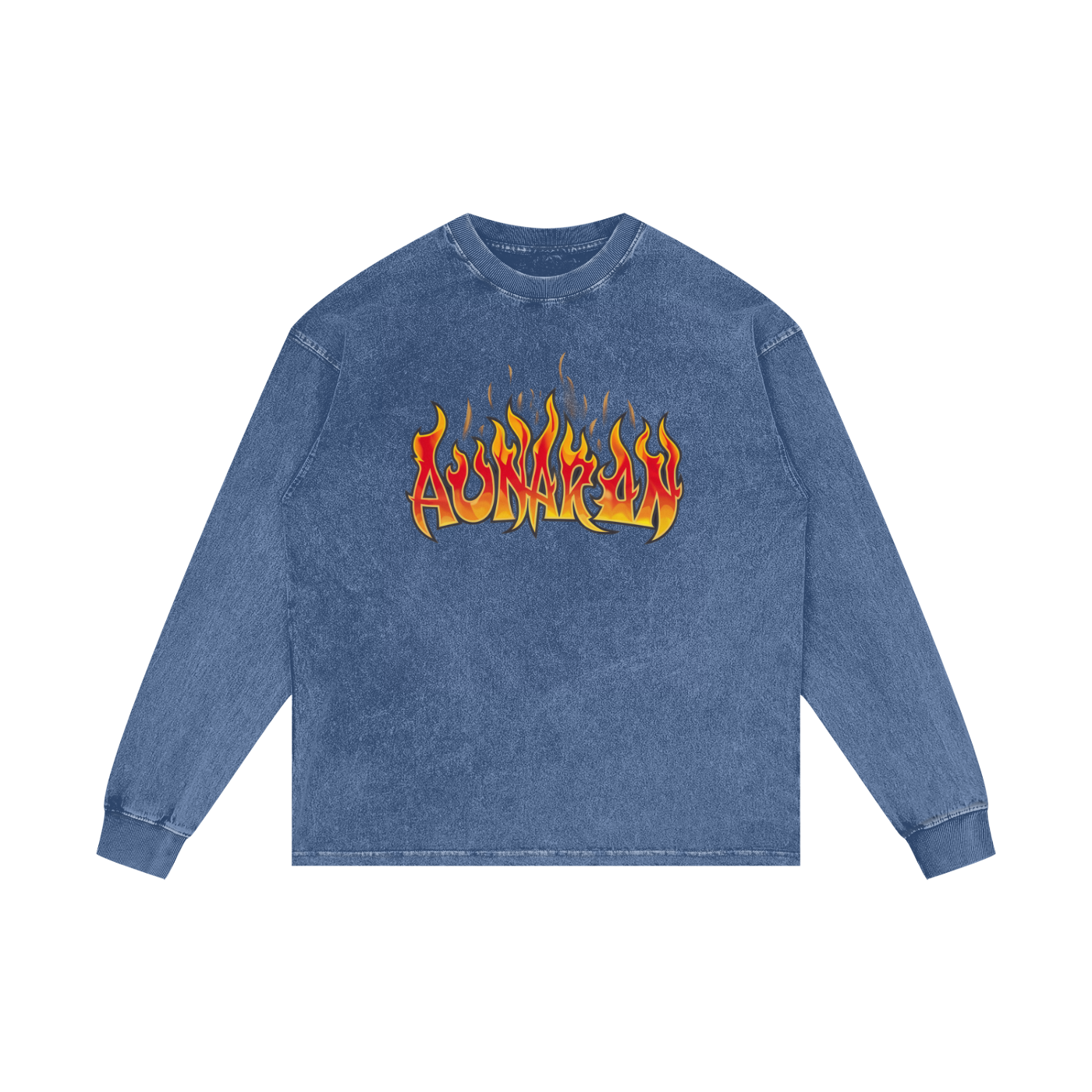 Aonaran Elementals Acid Wash Oversize Long Sleeve T-Shirt