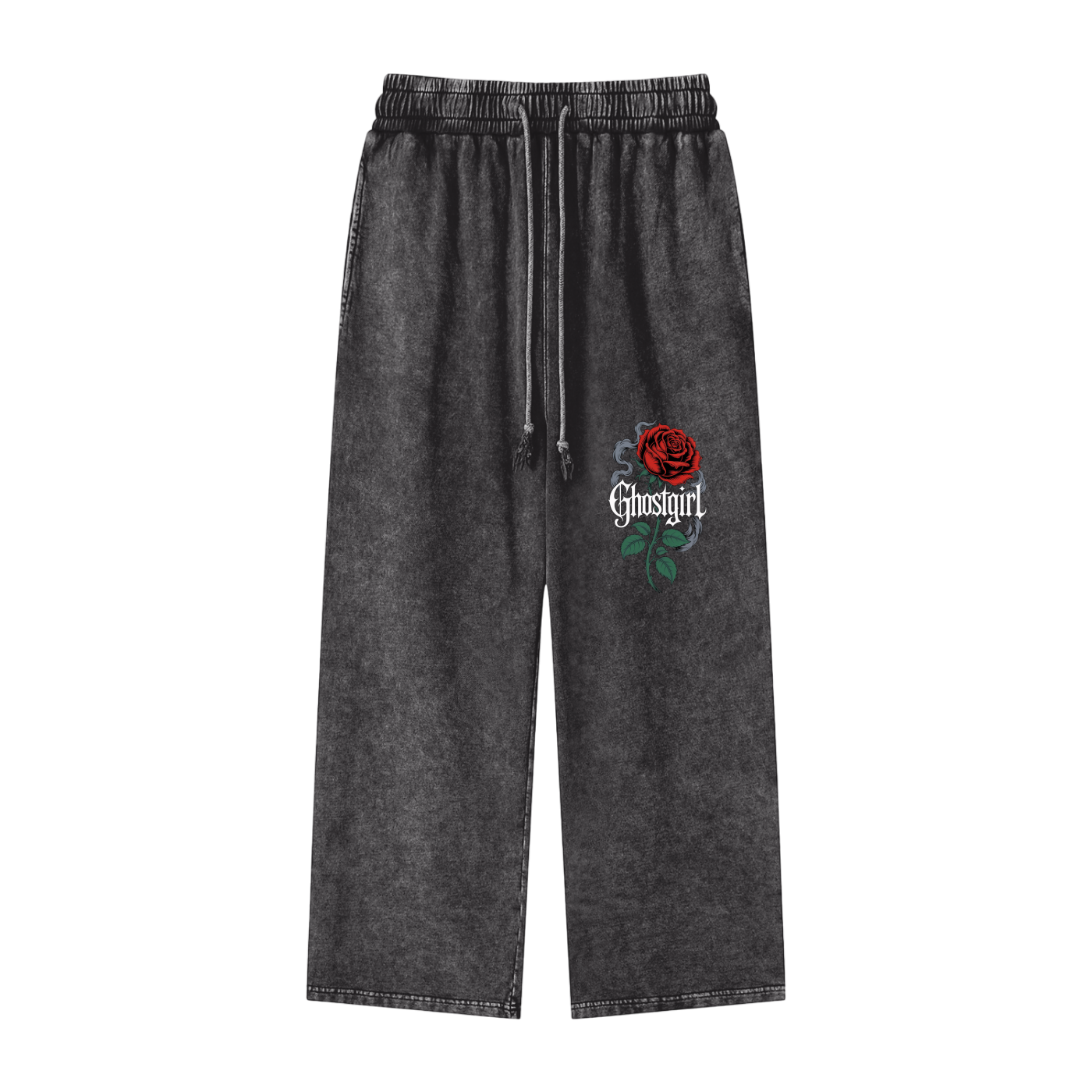 GhostGirlXoxx Acid Wash Straight Leg Pants