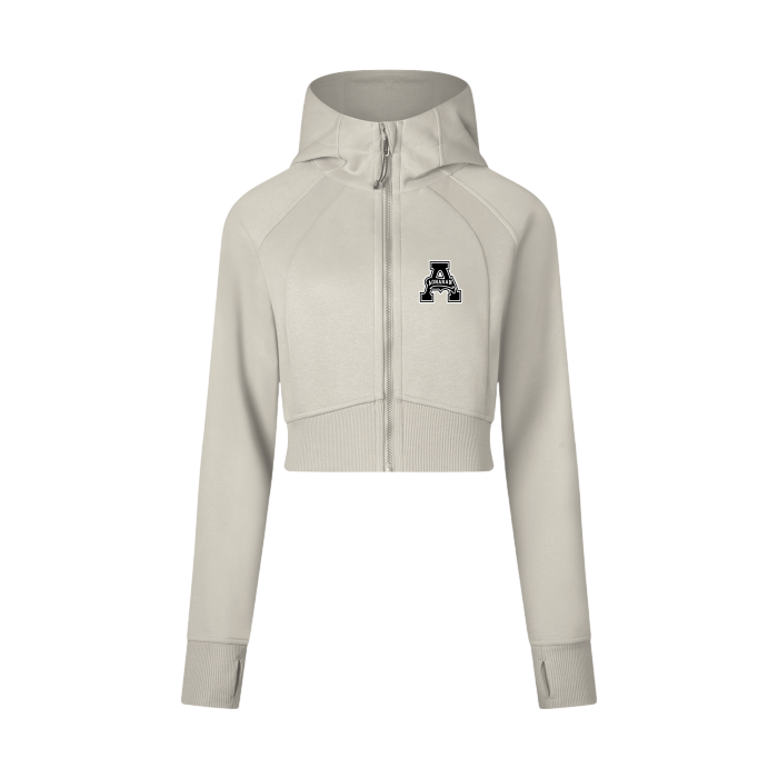 Aonaran Womens Cropped Zip-Through Hoodie