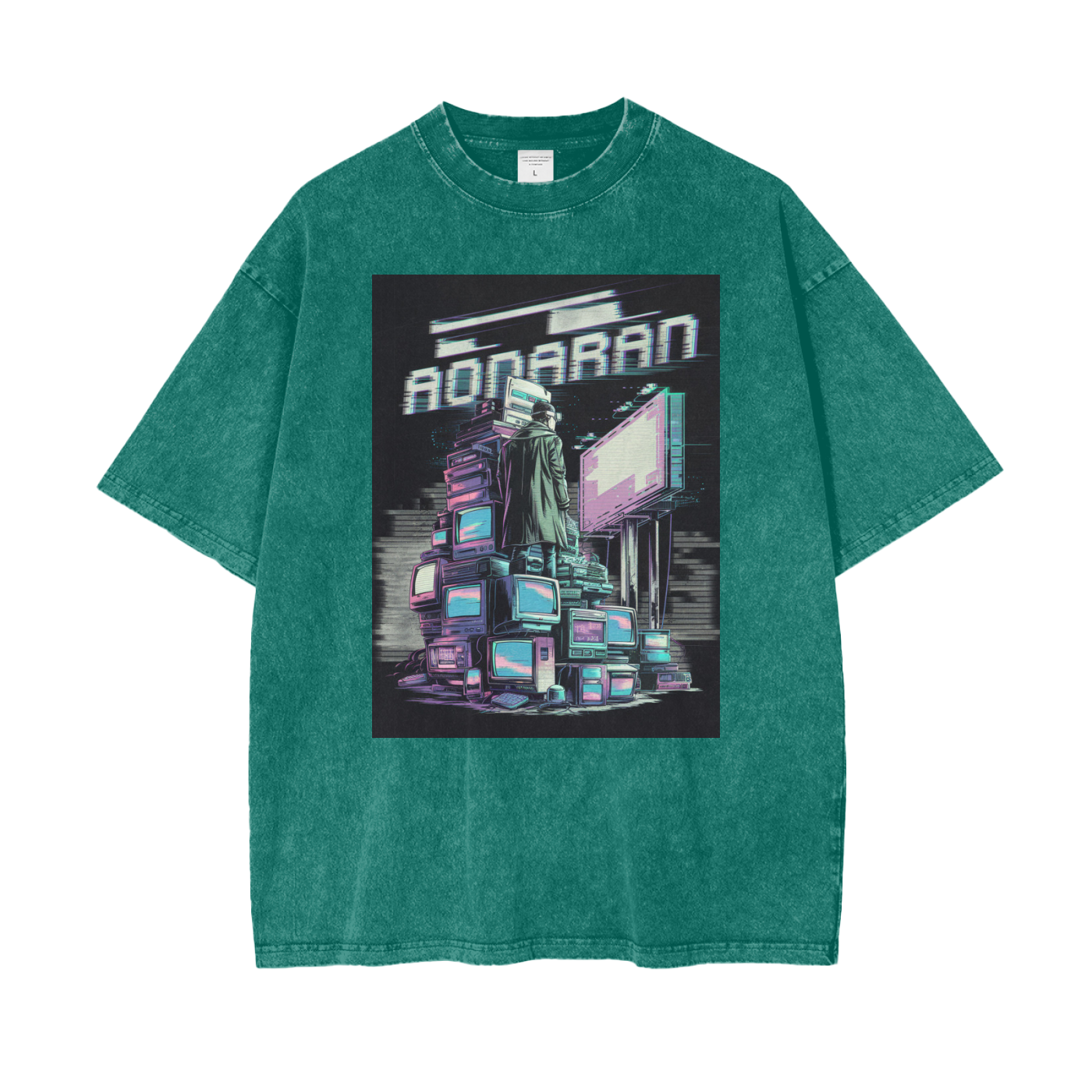 Aonaran Graphic Acid Wash Oversize T-Shirt