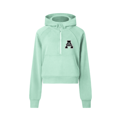 Aonaran Womens Cropped Half-Zip Hoodie