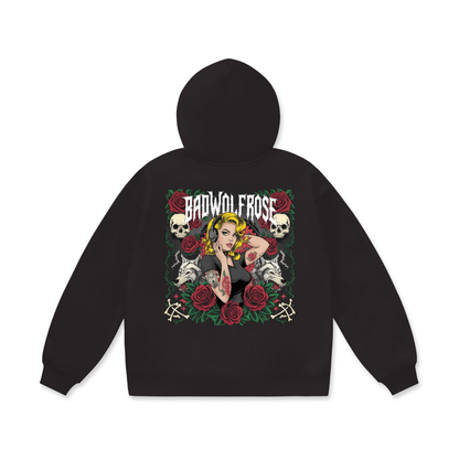 BadWolfRose Oversize Heavyweight Fleece Hoodie