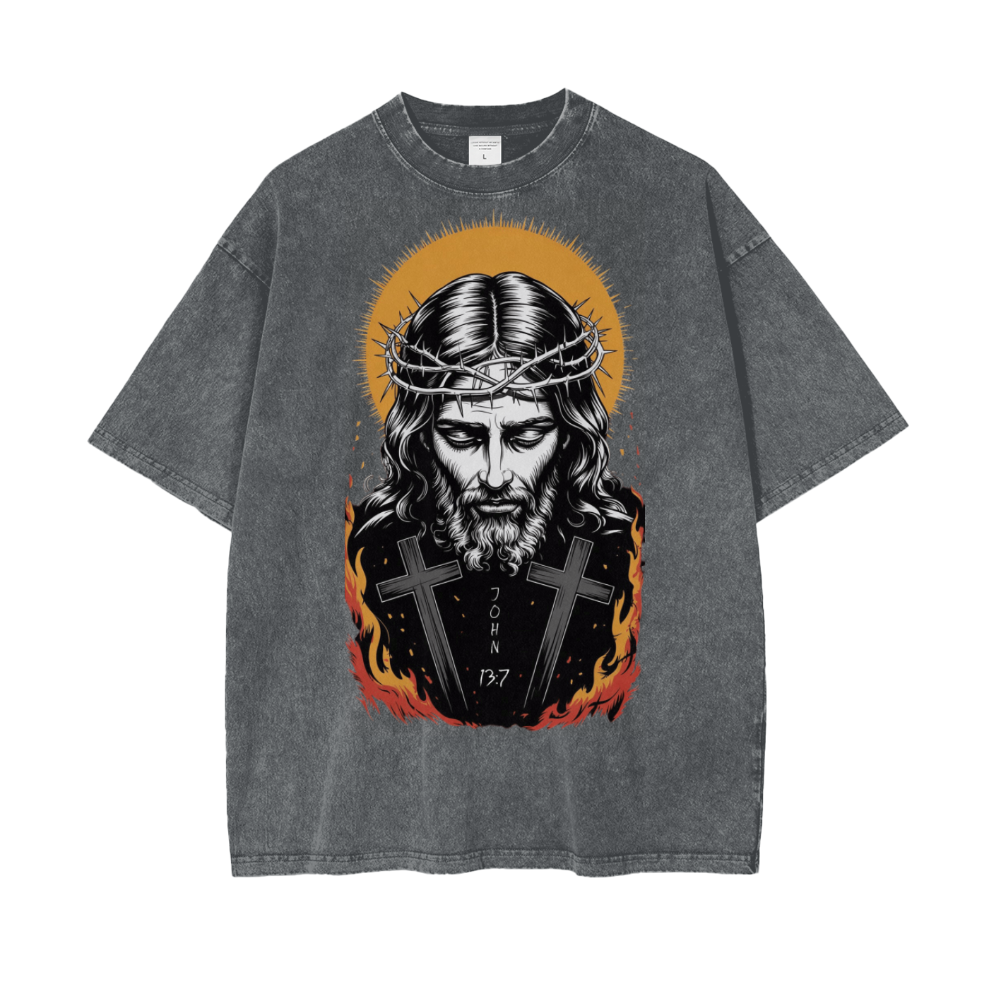 Jesus is King Oversize Snow Washed T-Shirt