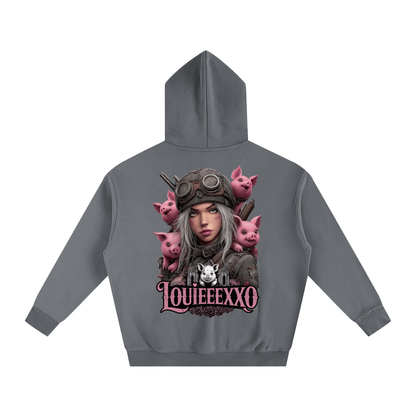 Louieeexxo Oversize Fleeced Hoodie