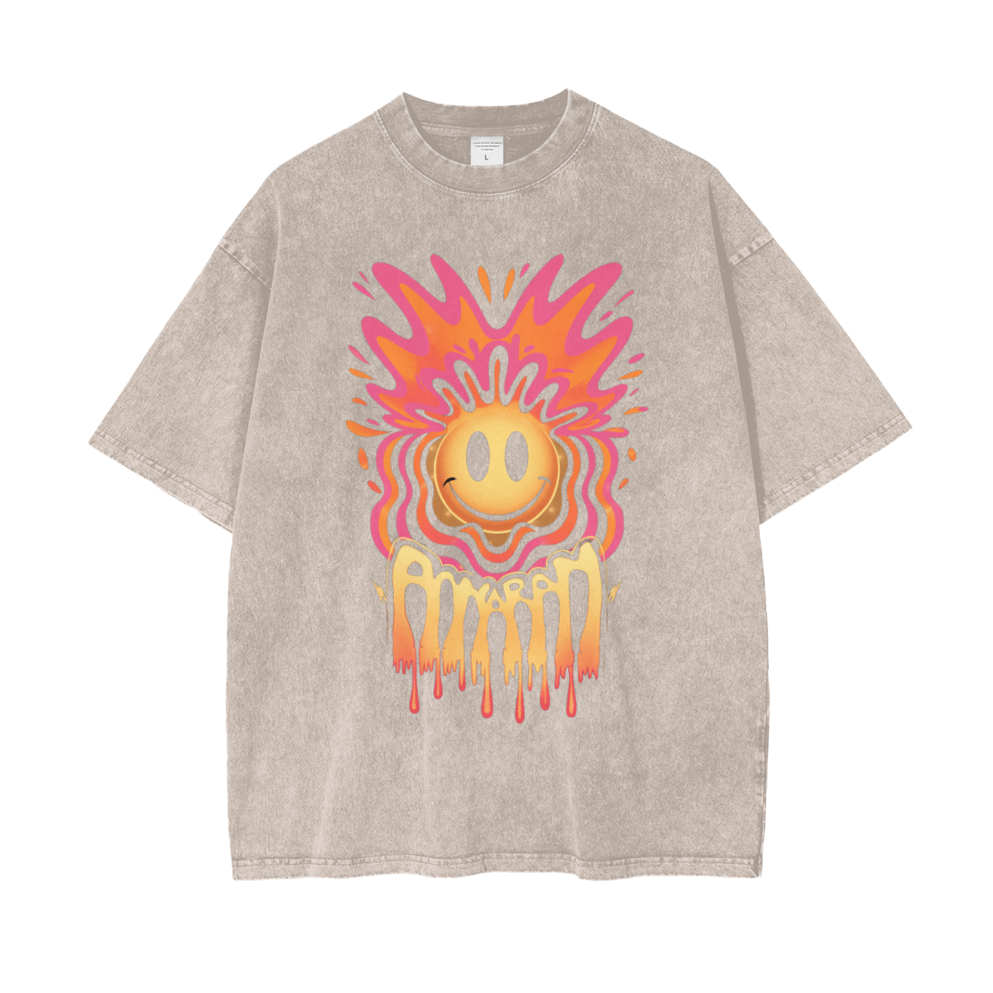 Aonaran Graphic Acid Wash Oversize T-Shirt