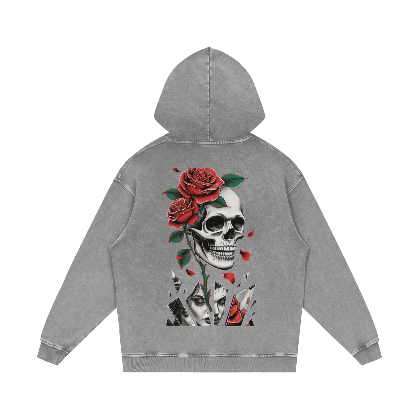 GhostGirlXoxx Acid Wash Oversize Hoodie