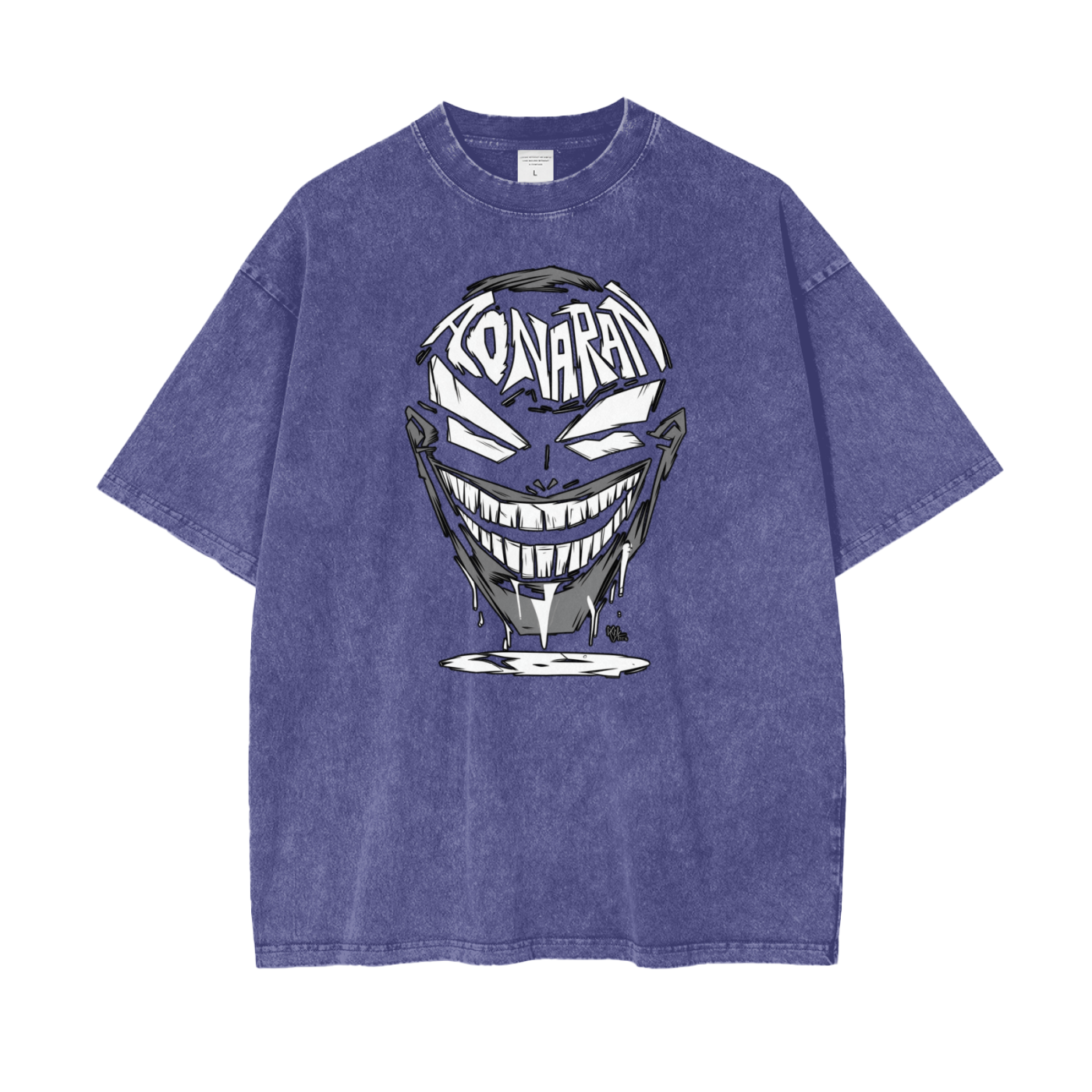 Aonaran Graphic Acid Wash Oversize T-Shirt