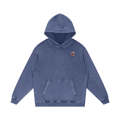 Dimple Acid Wash Oversize Hoodie
