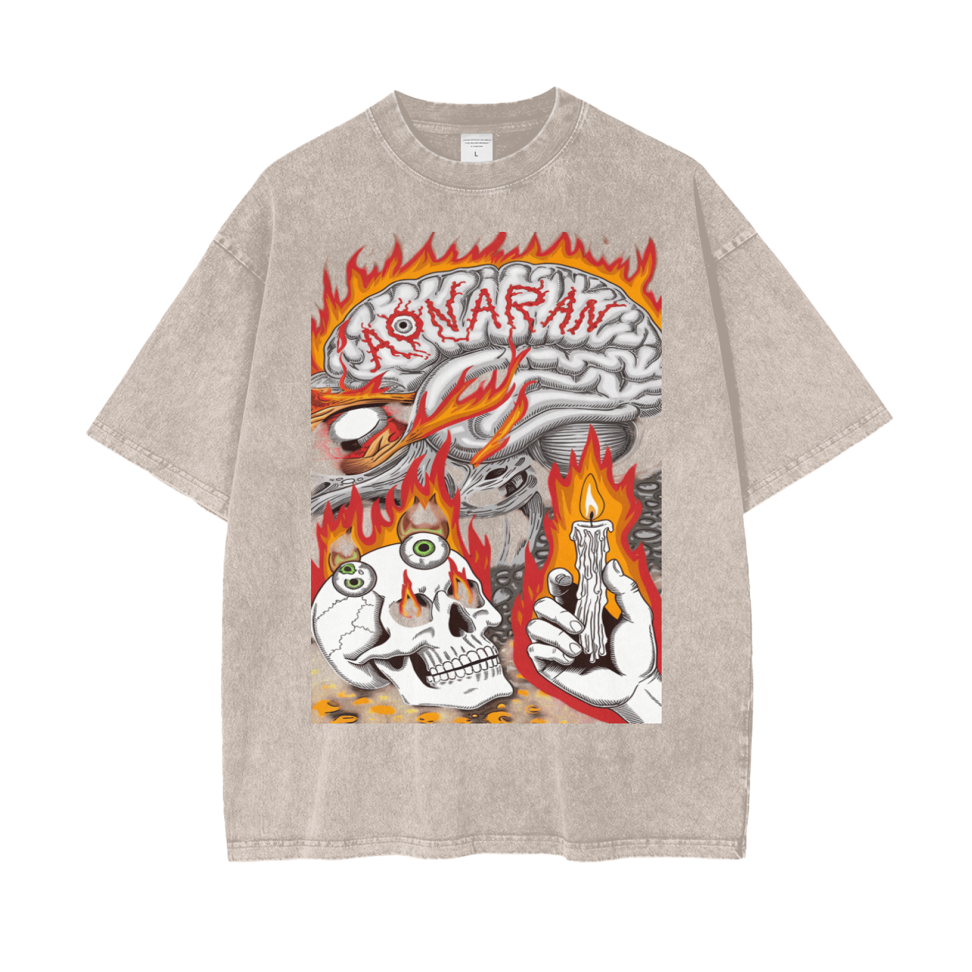 Aonaran Graphic Acid Wash Oversize T-Shirt