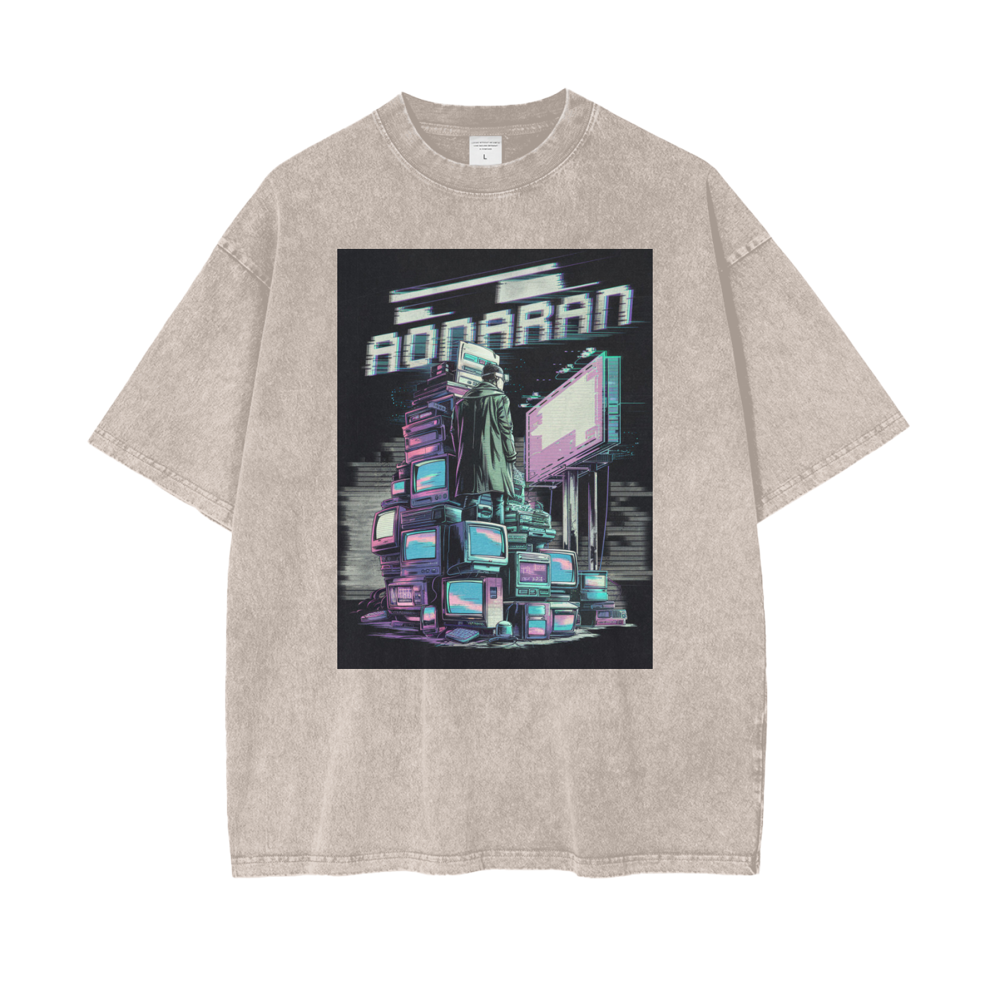 Aonaran Graphic Acid Wash Oversize T-Shirt