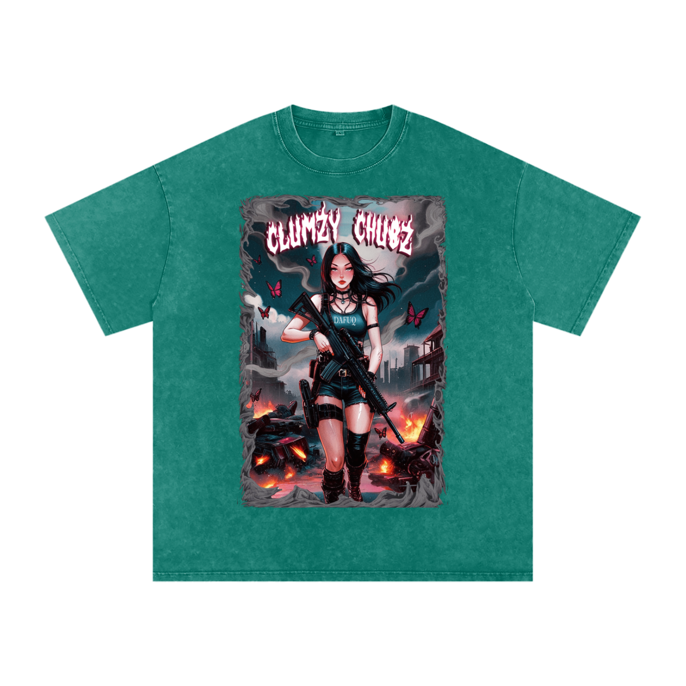 Clumzy Chubz Acid Wash Oversize T-Shirt