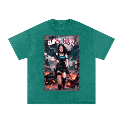 Clumzy Chubz Acid Wash Oversize T-Shirt