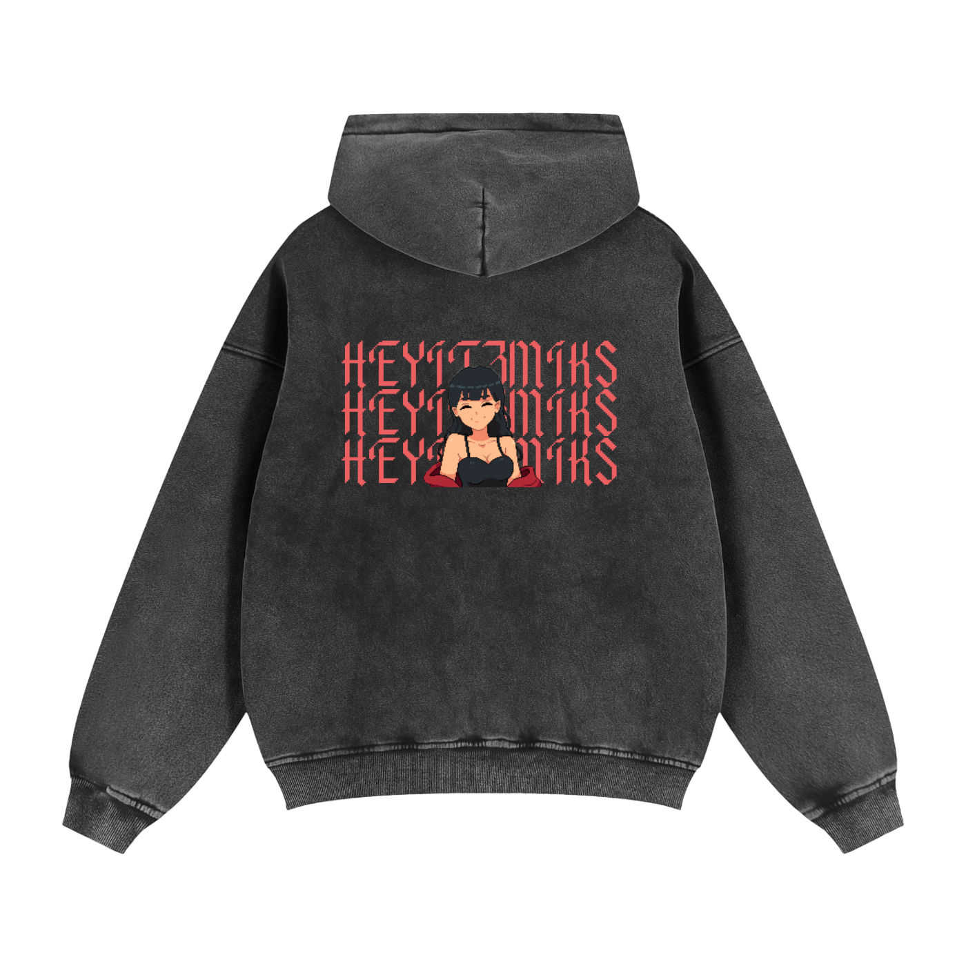HeyItzMiks Zip-Through Boxy Hoodie