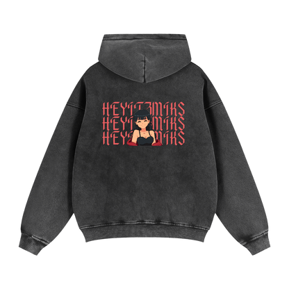 HeyItzMiks Zip-Through Boxy Hoodie