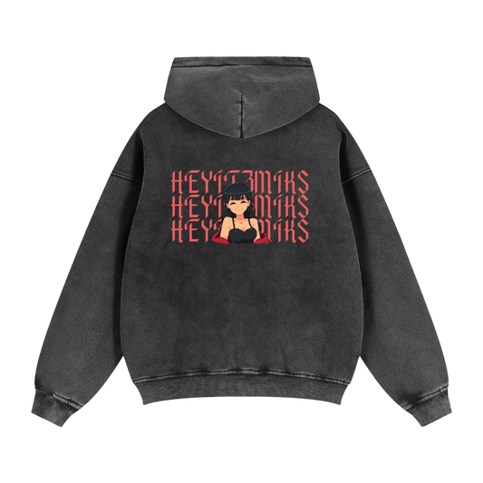 HeyItzMiks Zip-Through Boxy Hoodie