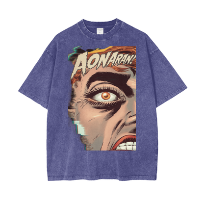 Aonaran Graphic Acid Wash Oversize T-Shirt