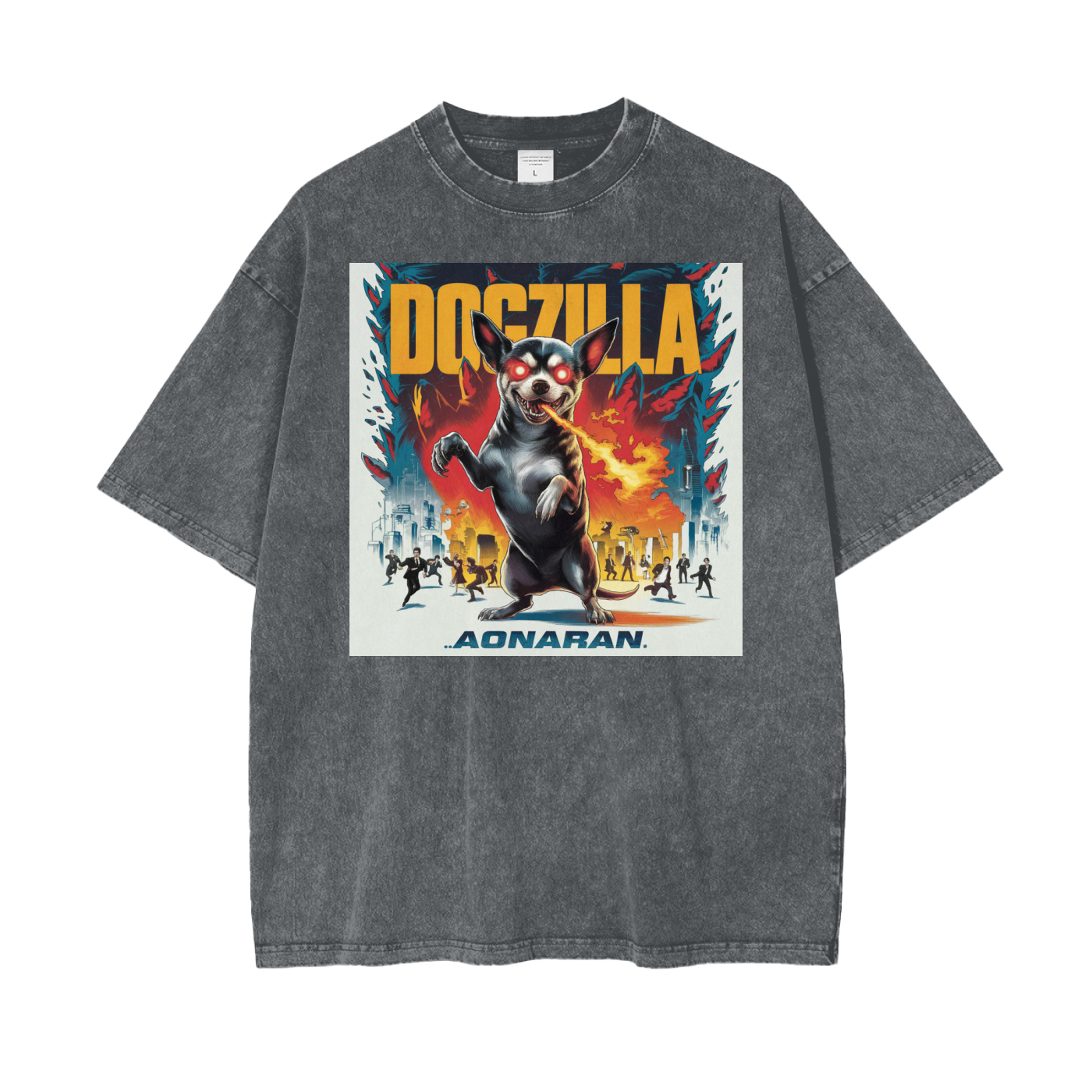 Aonaran Graphic Acid Wash Oversize T-Shirt